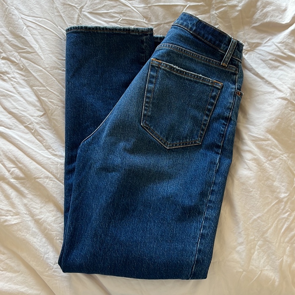 Abercrombie & Fitch The 90s Straight Curve Love Blue Straight Leg Jeans - Picture 2 of 9